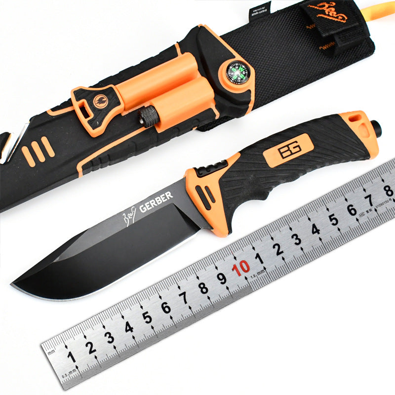 Tactical Survival Knife with Built-in Compass