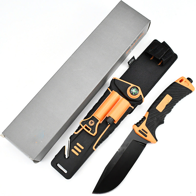 Tactical Survival Knife with Built-in Compass