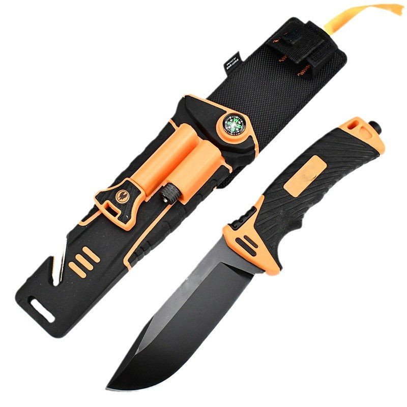 Tactical Survival Knife with Built-in Compass