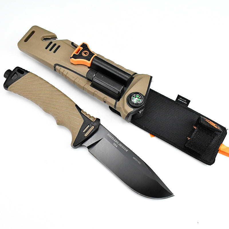 Tactical Survival Knife with Built-in Compass