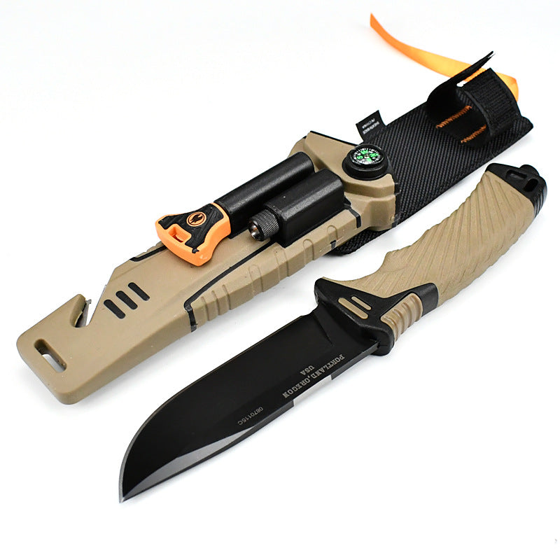 Tactical Survival Knife with Built-in Compass