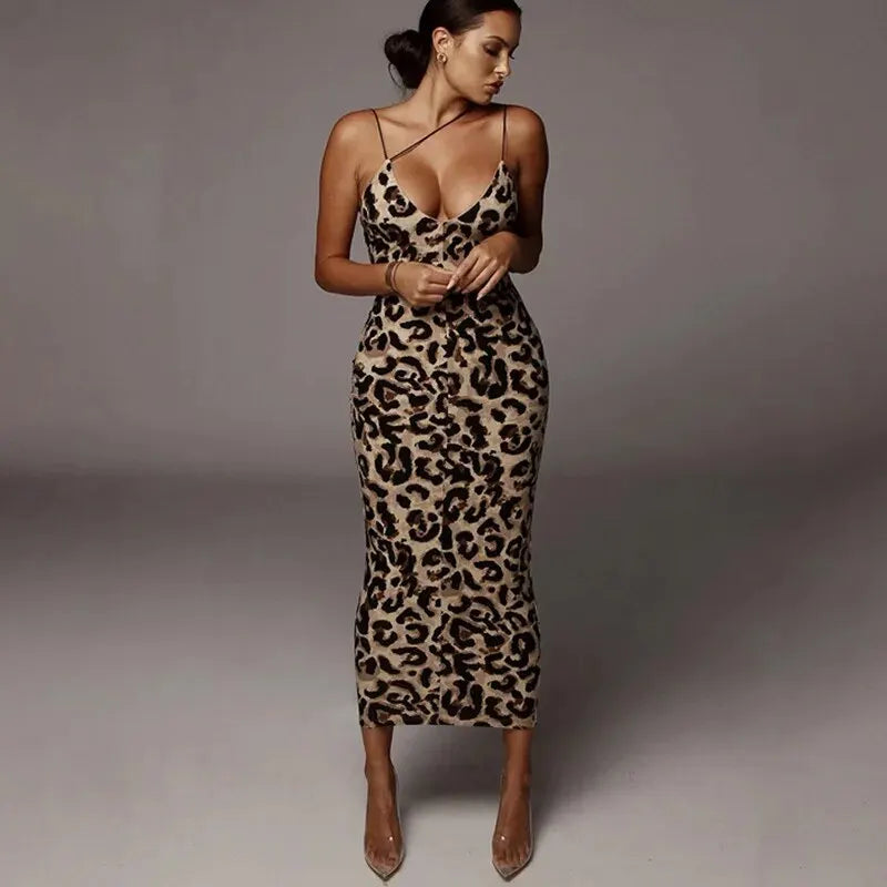 Leopard  Midi Dress