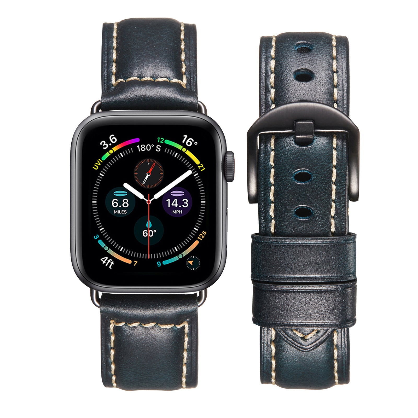 TEEPOLLO Italian Genuine Apple Watch Leather Band