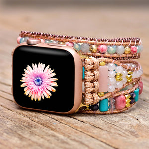 TEEPOLLO Boho Bohemian Stone Bracelet Band For Apple Watch