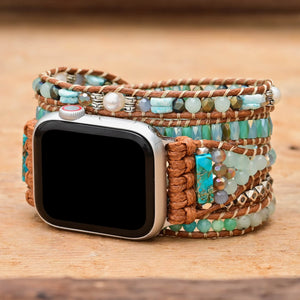 TEEPOLLO Handmade Amazonite Apple Watch Bracelet Bands