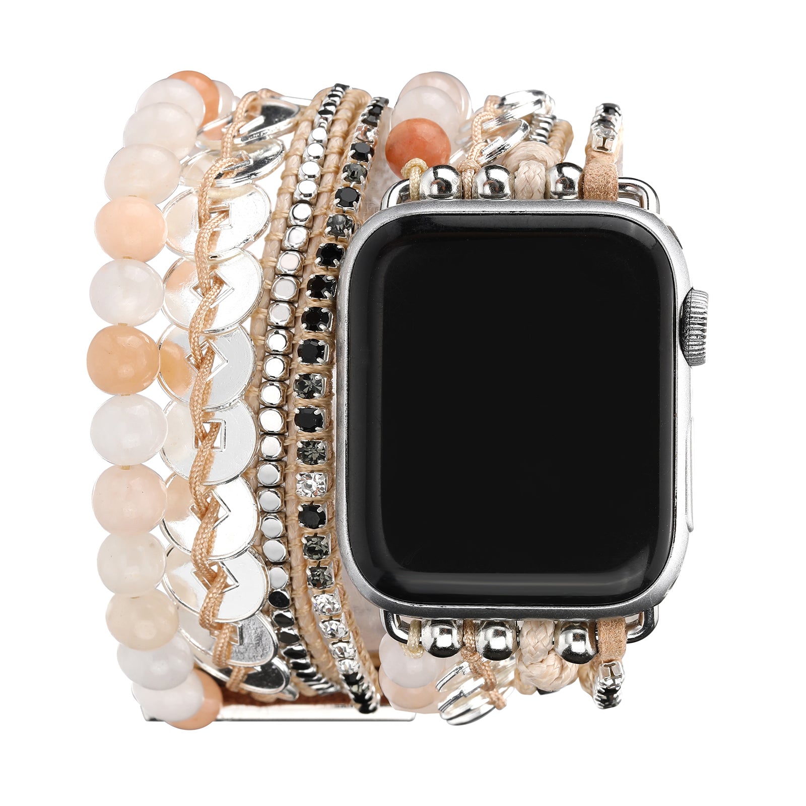 TEEPOLLO Boho Watch Bracelet Compatible with Apple Watch Series 8/7/6/5/4/3/2/1/SE
