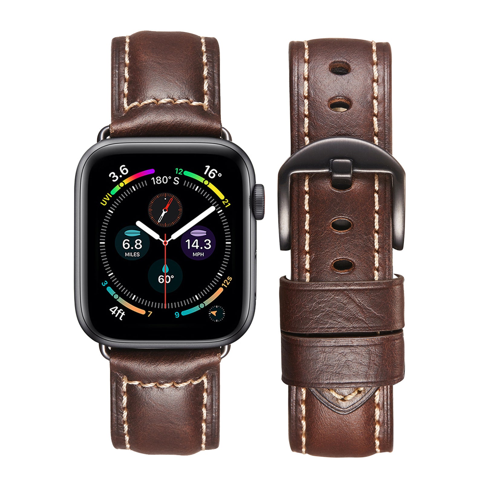 TEEPOLLO Italian Genuine Apple Watch Leather Band