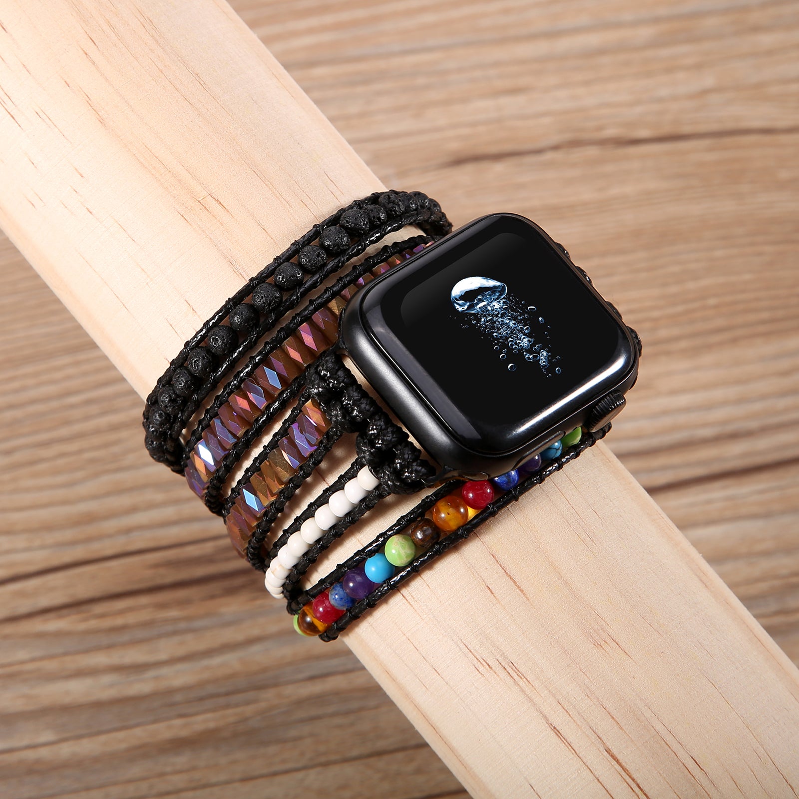TEEPOLLO Chakra Stone Healing Apple Watch Band