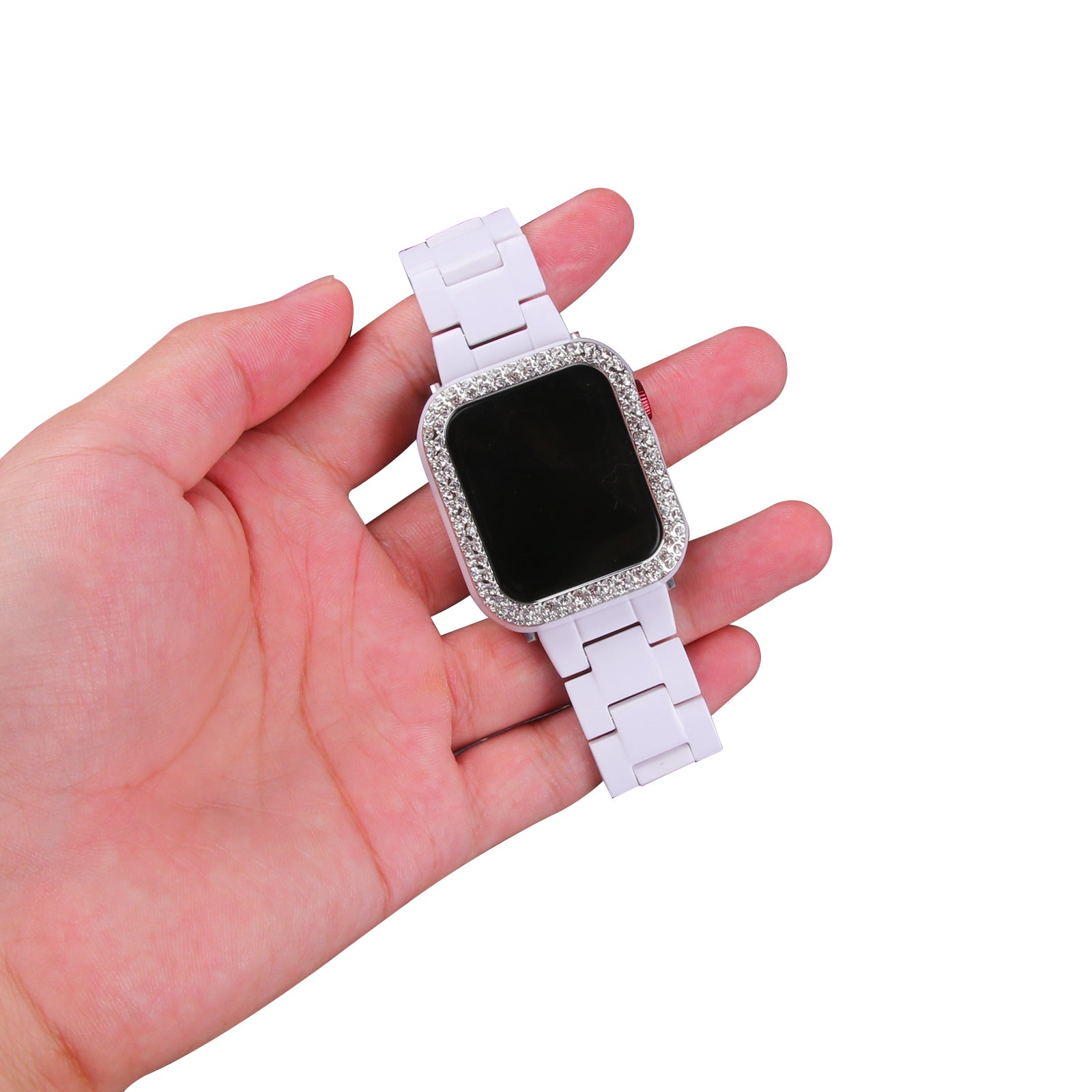 TEEPOLLO White Resin Apple Watch Se Band for Women