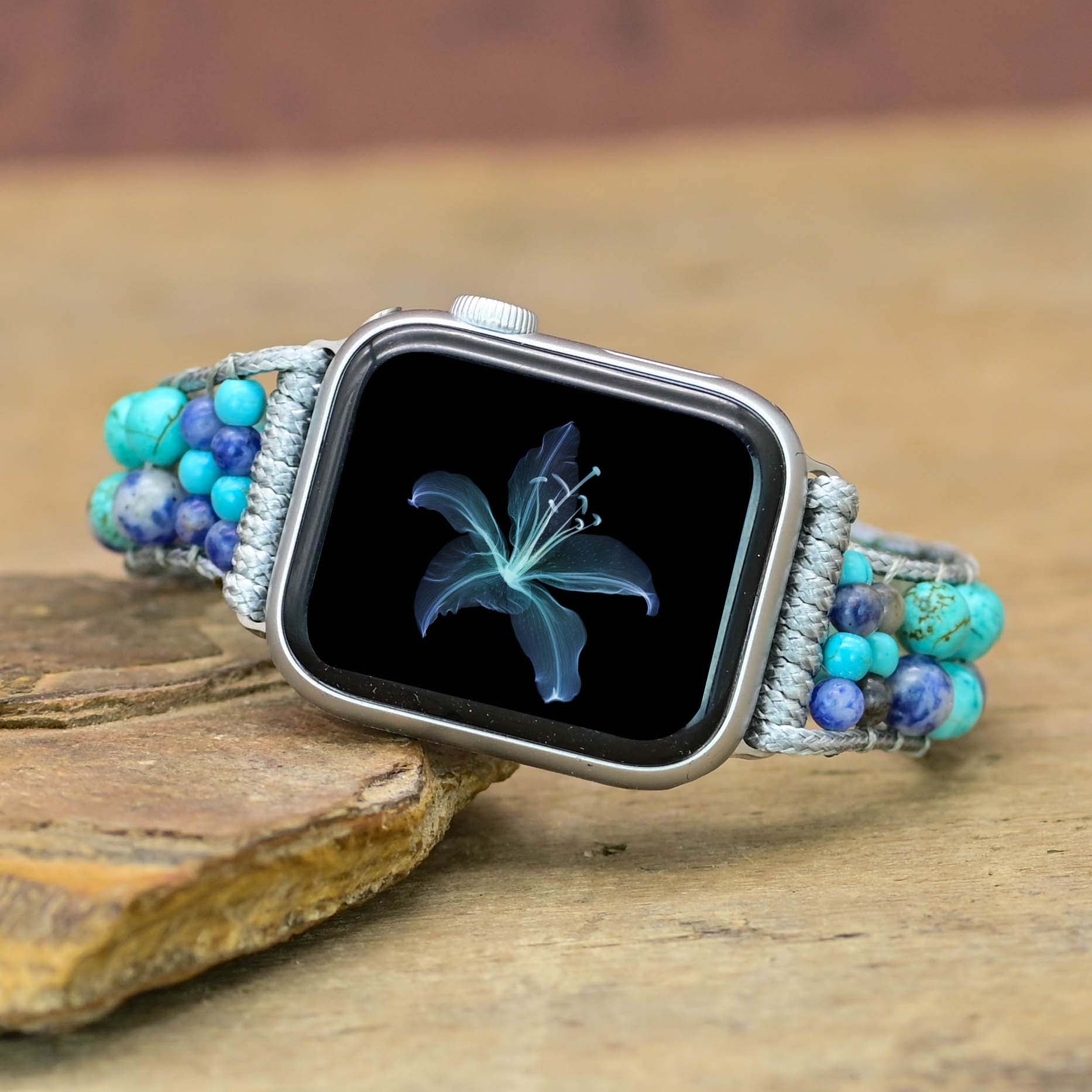 TEEPOLLO Tuoquoise Stone Apple Link Watch Bracelet
