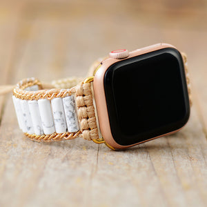 TEEPOLLO White Stone Apple Watch Bracelet Band