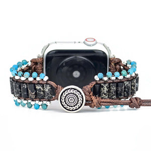 TEEPOLLO Healing Boho Apple Watch Band Stone Beads 38mm