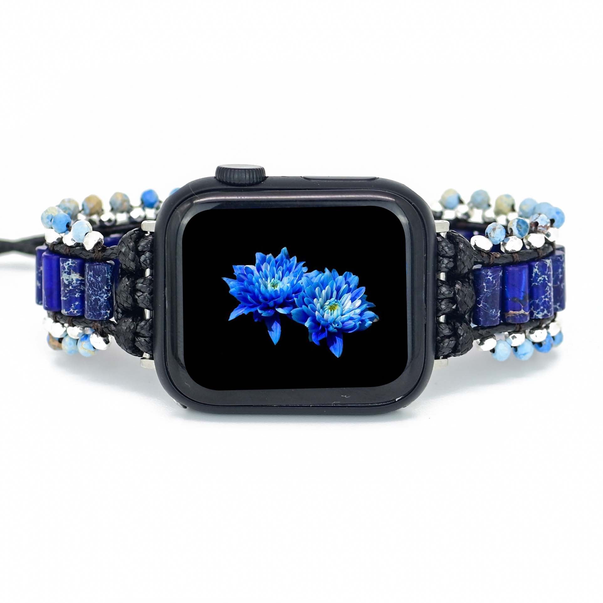 TEEPOLLO Blue Wrap Apple Watch Strap Jewelry Bracelet Band Blue 38mm Boho