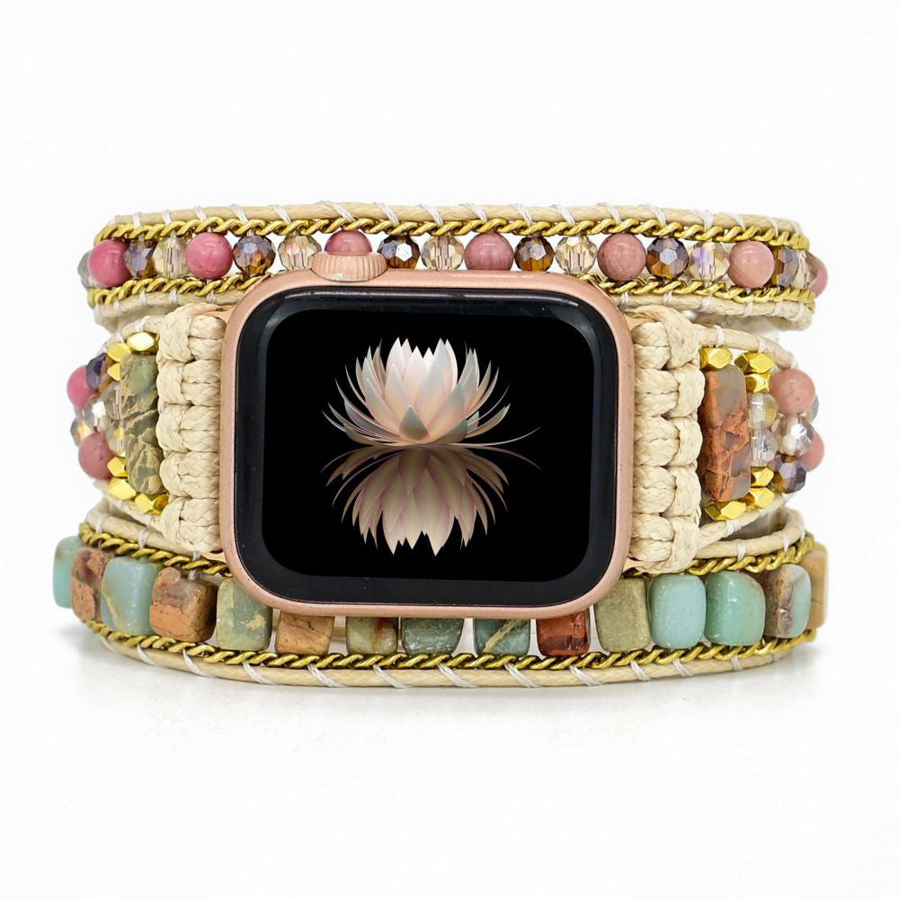 TEEPOLLO Hipple Beaded Boho Apple Watch Bracelet Band 