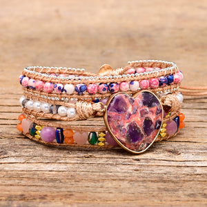 capediablo bohemian stone wrap bracelet jewelry