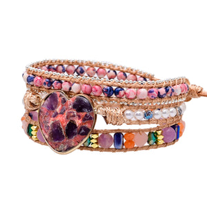 capediablo bohemian stone wrap bracelet jewelry