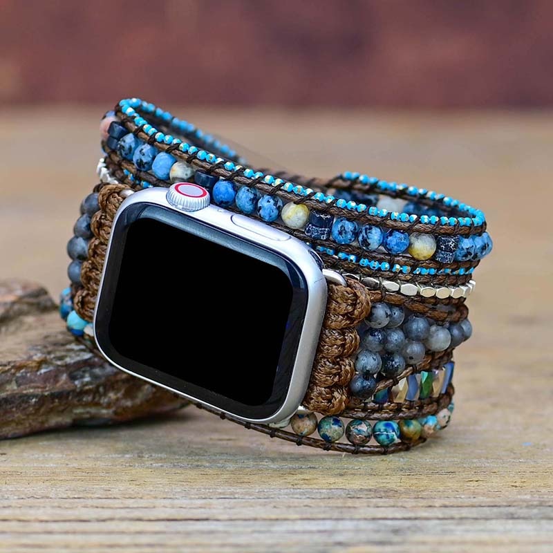TEEPOLLO Apple Watch Bracelet Band Customized Beaded Emperor Strap