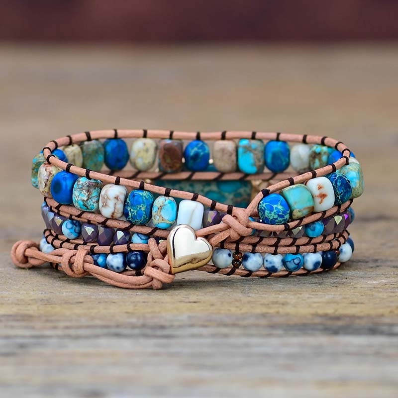 TEEPOLLO Bohemian Turquoise Wrap Bracelet