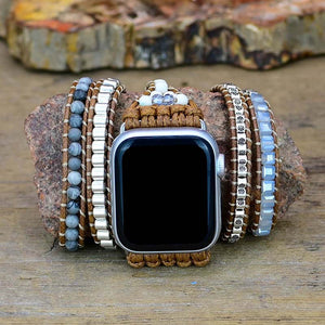TEEPOLLO Healing Bohemian Handmade Crystal Apple Watch Band Strap