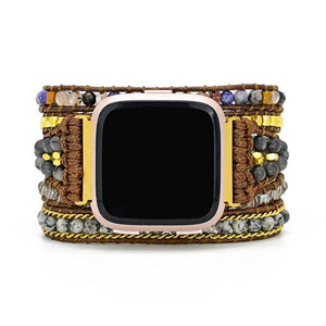 Teepollo Handmade Agate Stone Fitbit Versa 2 Watch Bracelet Band