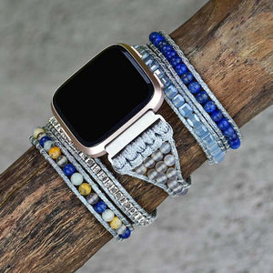 Teepollo Handmade Personalized Lapis Stone Fitbit Versa 2 Watch Band